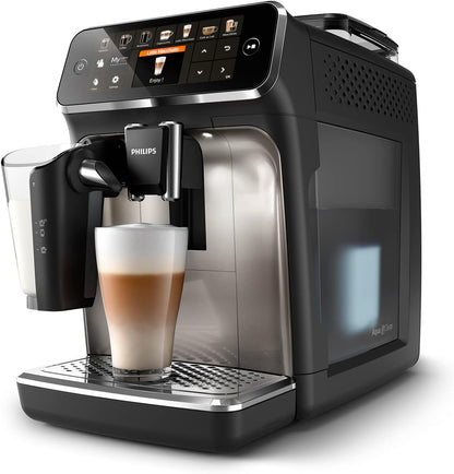 Philips Expresso broyeur Série 5400 (EP5547/90) – 12 Spécialités de Café,Carafe LatteGo facile à nettoyer,Ecran intuitif,4 Profils Utilisateur,Machine à café à grain Noir Chrome